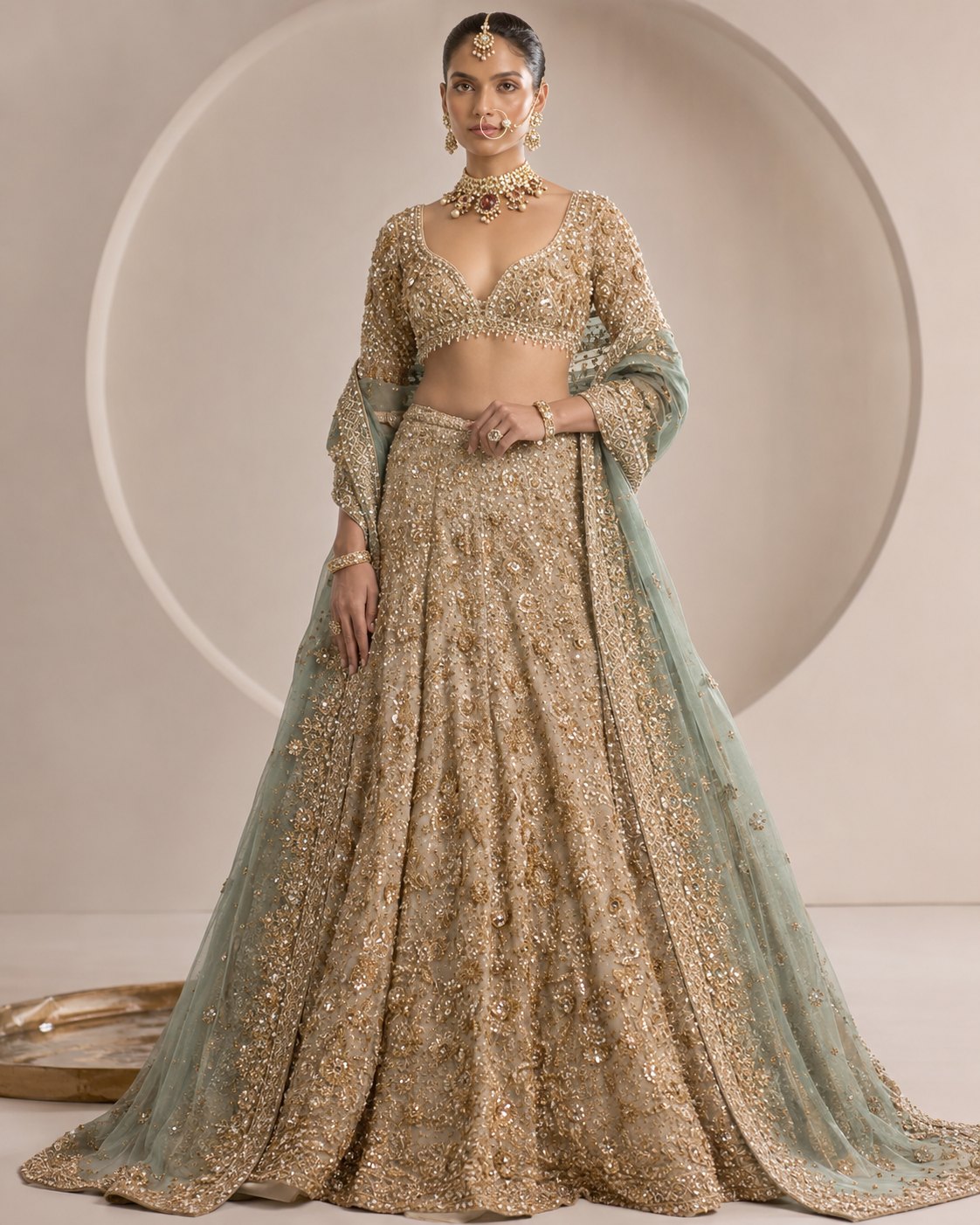 Champagne Gold Couture bridal concept by Kaarza