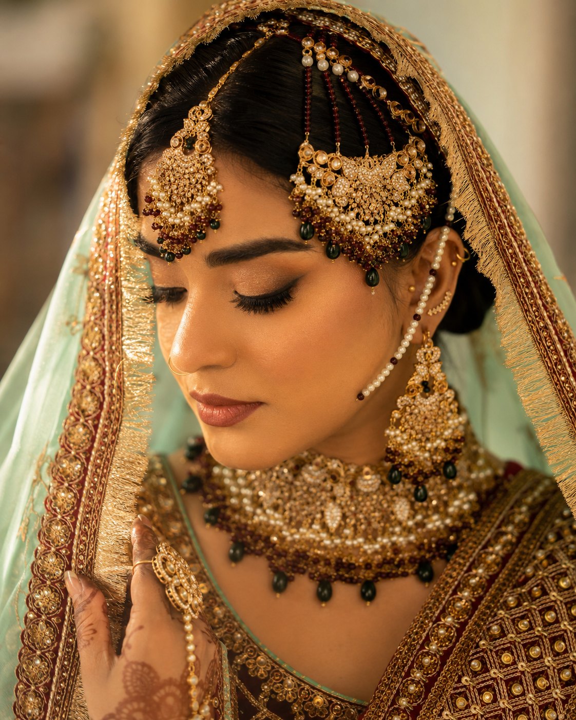 Jewelry & Dupatta Detail bridal concept by Kaarza