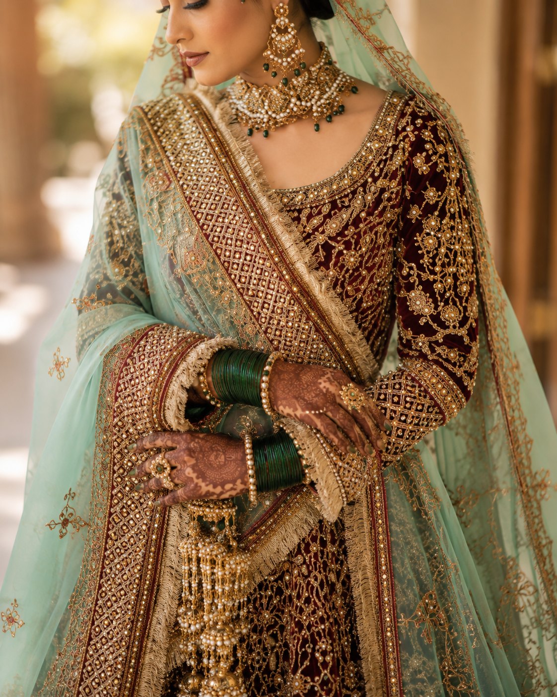 Sleeve & Handwork Detail bridal concept by Kaarza